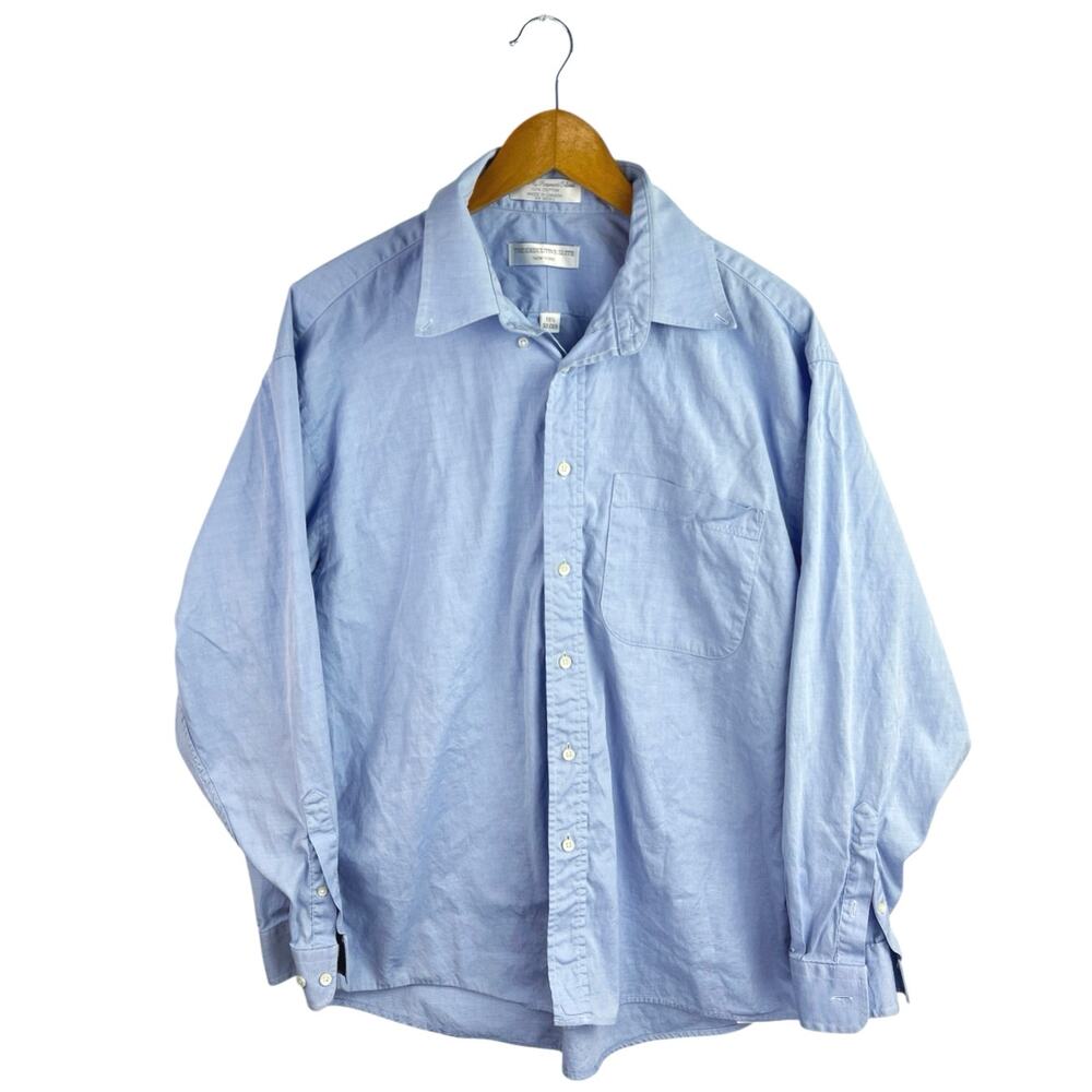 The Executive Suite Men's Blue Pocket Long Sleeve Button Down Shirt Top 16 1/2
